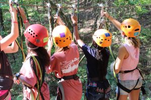 Girls on Ropes Course